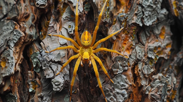 Realistic spider in nature