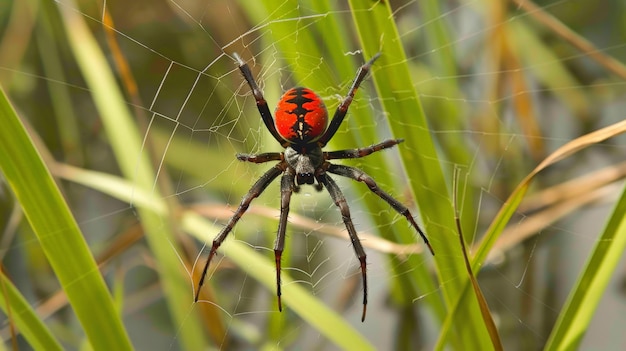 Realistic spider in nature