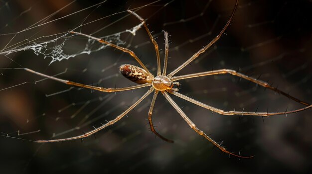 Realistic spider in nature