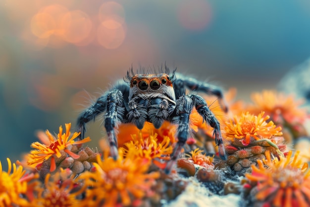 Free Photo realistic spider in nature