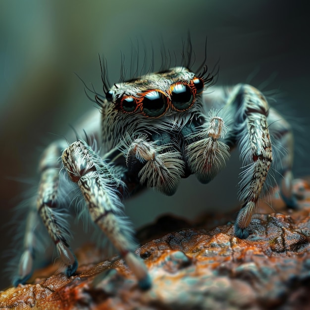 Realistic spider in nature