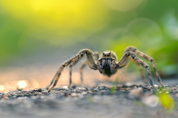 Realistic spider in nature