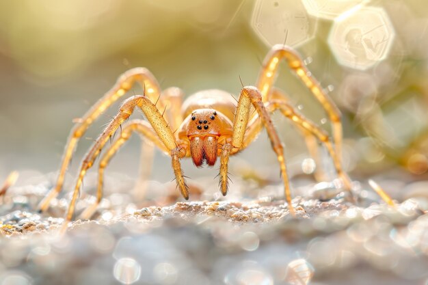 Realistic spider in nature