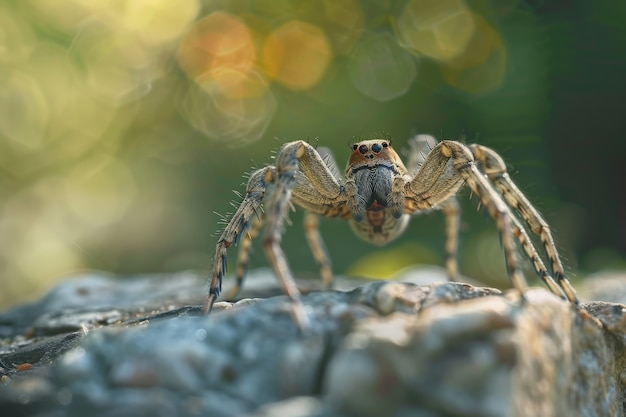 Realistic spider in nature