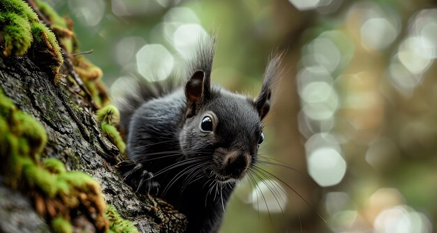 Free Photo realistic squirrel in natural setting