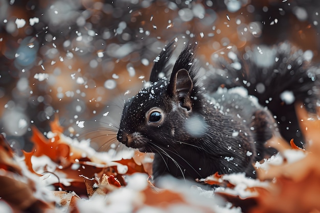 Free photo realistic squirrel in natural setting