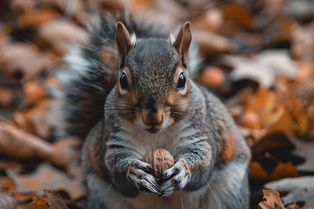 Free photo realistic squirrel in natural setting