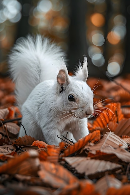 Realistic squirrel in natural setting