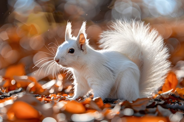 Realistic squirrel in natural setting