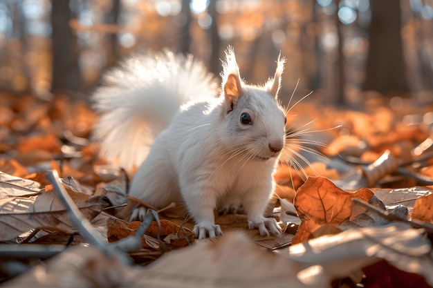 Realistic squirrel in natural setting