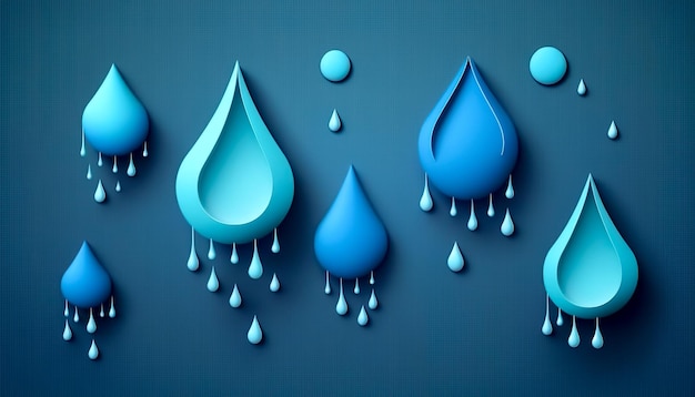 Free Photo realistic water drops close up generative ai