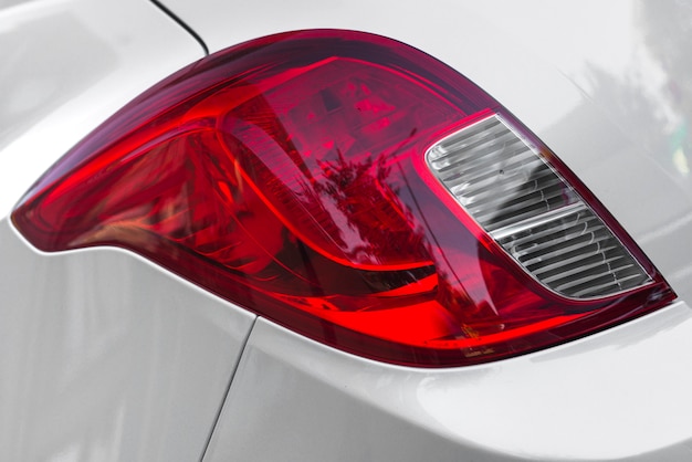 Free Photo rear light on silver automobile