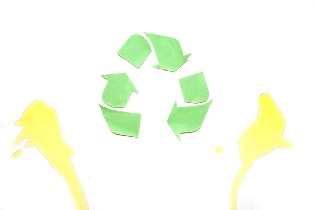 Recycle logo with oil sports