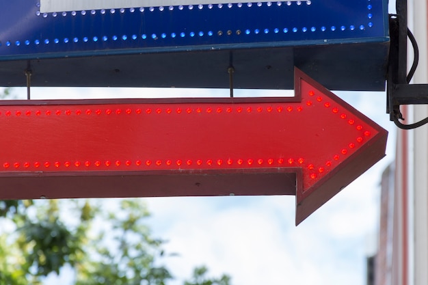 Free photo red and blue street arrows