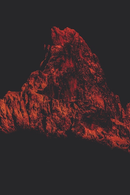 Red-Colored Mountain