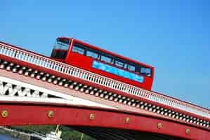 Free photo red double decker bus on blackfriars bridge in london