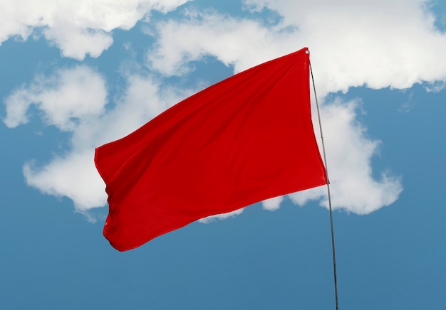 Red flag waving