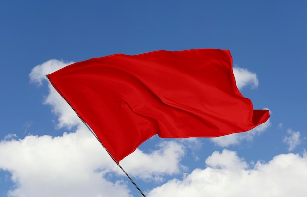 Red flag waving