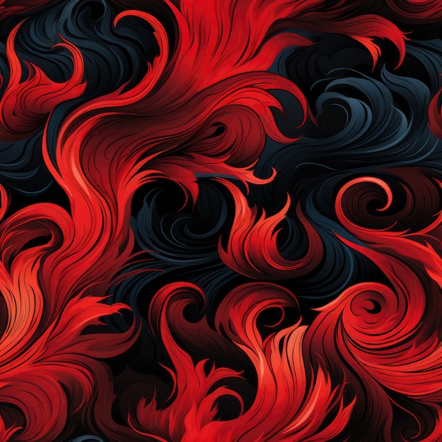 Free photo red flames seamless pattern