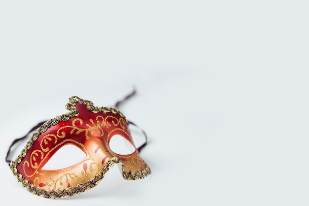 Red and golden carnival mask