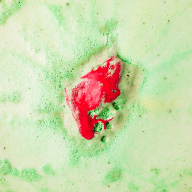 Red and green bath bomb bubble backdrop