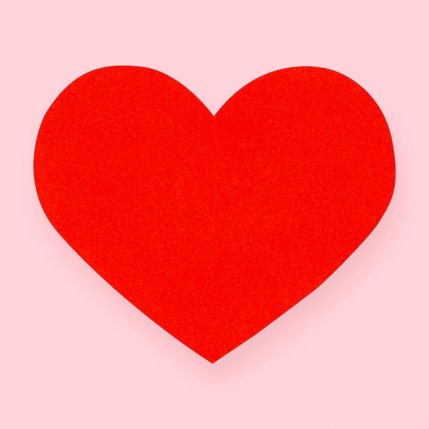 Free Photo red heart paper hand craft element