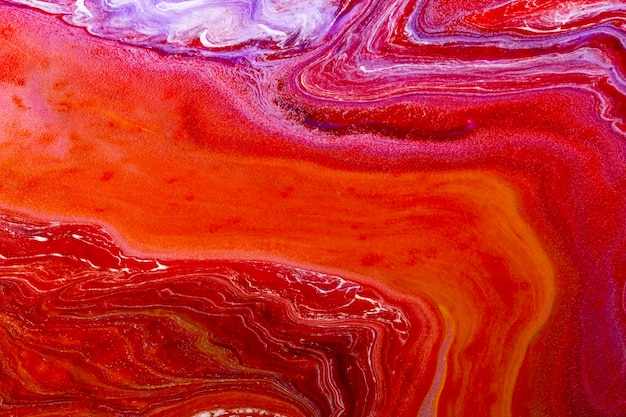 Free Photo red marble swirl background handmade abstract flowing texture experimental art