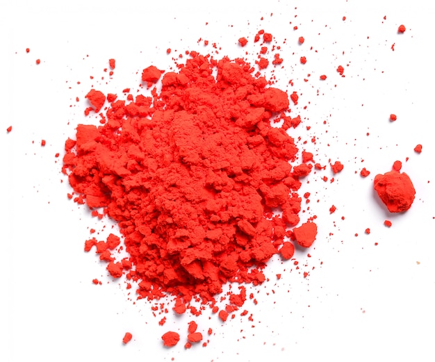 Red powder isolated, Holi festival concept