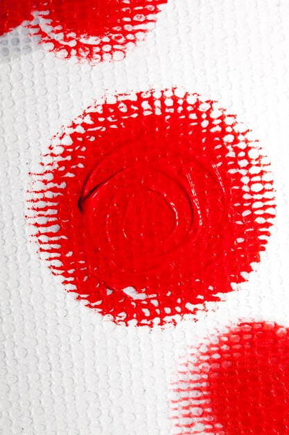 Red round shapes of paint