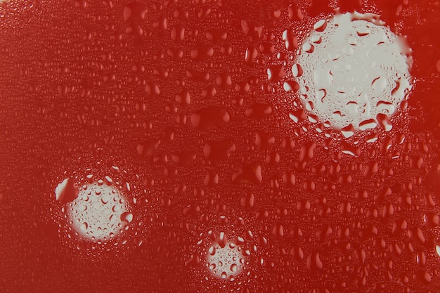 Free photo red water drop background