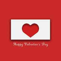 Free photo red and white postcard for valentine's day