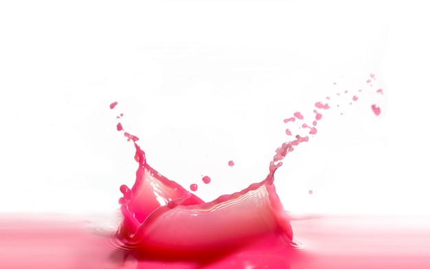 Free photo red wine splash isolated on white