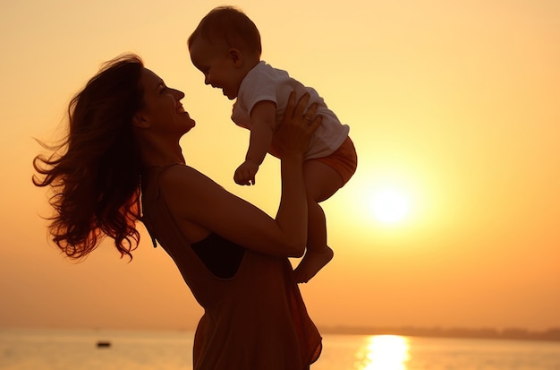 Free photo relationship between affectionate mother and her child