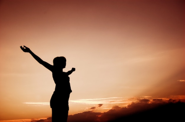 Relaxed woman enjoying the fresh air