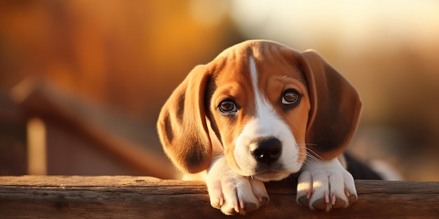 Free photo relaxing beagle with a thoughtful look and droopy ears