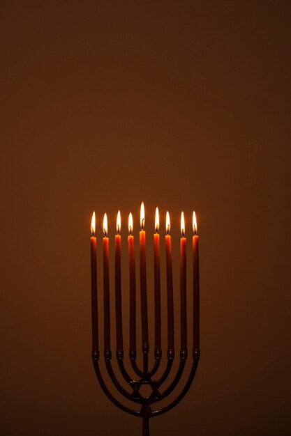 Religious candlestick holder burning