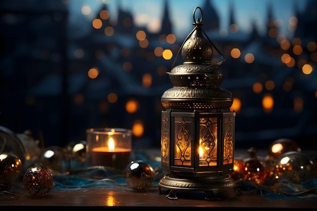 render lantern Islamic new year wallpaper