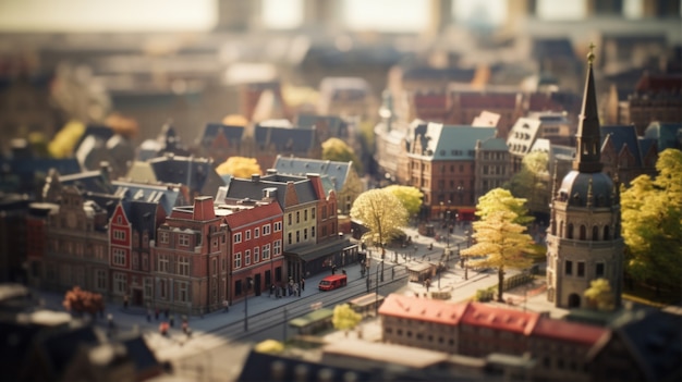 Free photo rendering of a miniature world