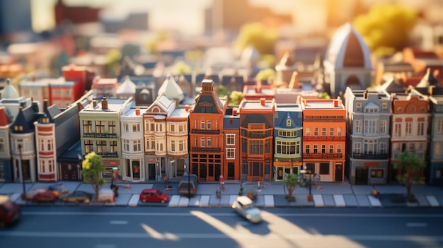 Free photo rendering of a miniature world