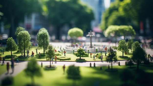 Rendering of a miniature world