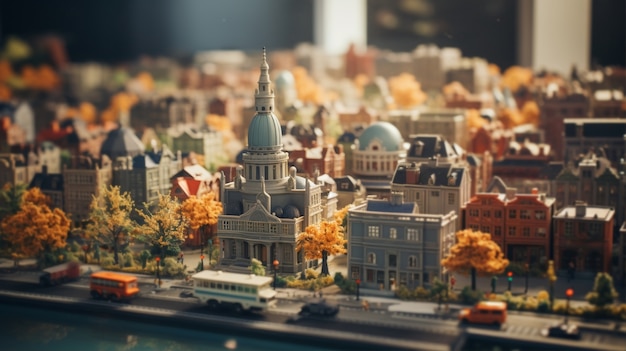 Free photo rendering of a miniature world