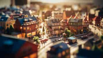 Free photo rendering of a miniature world