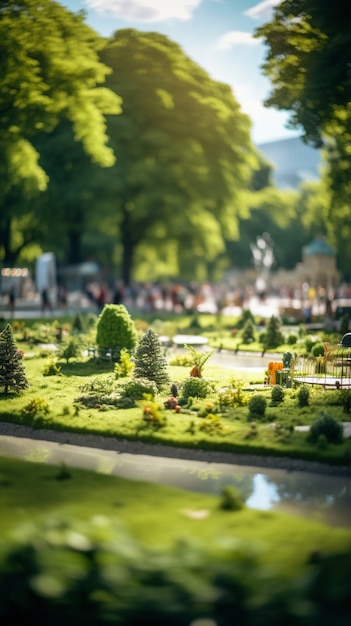 Rendering of a miniature world