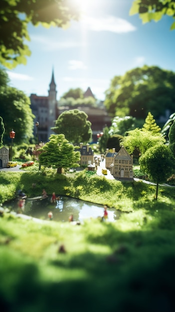 Rendering of a miniature world