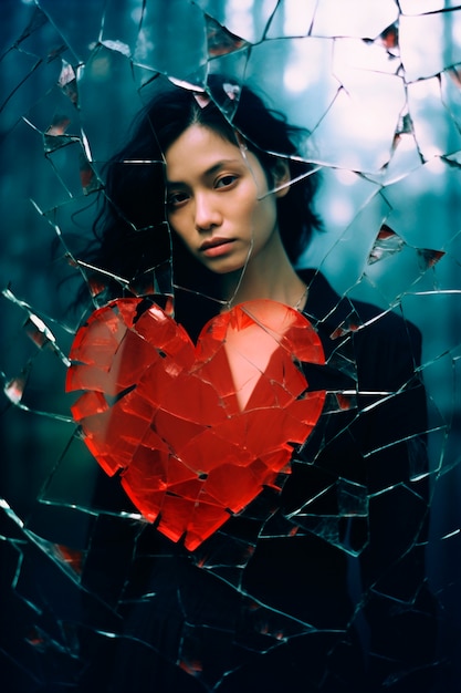 Free photo rendering of person suffering from broken heart