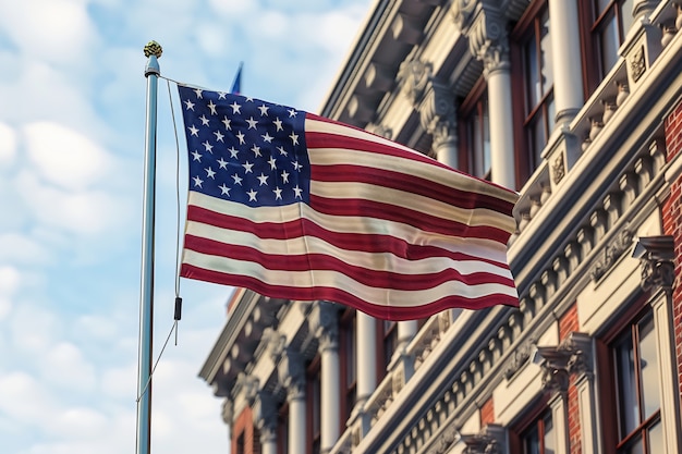 Representation of the american flag for us national loyalty day celebration