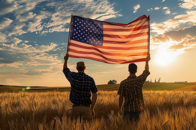 Representation of the american flag for us national loyalty day celebration