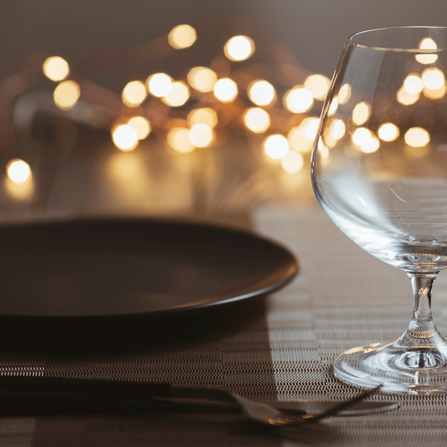 Free photo restaurant table with cutlery