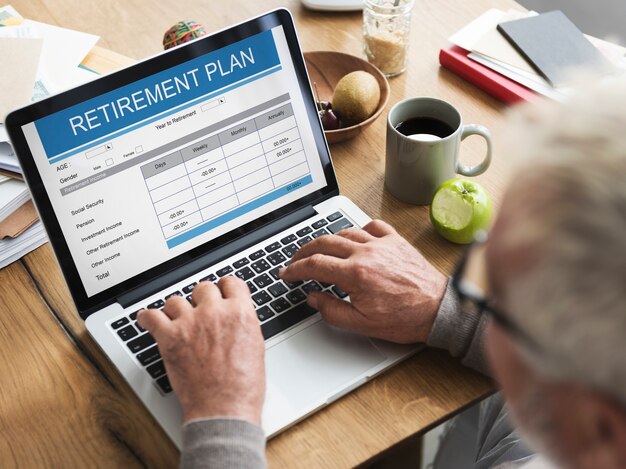 Retirement Plan Form Investment Senior Adult Concept