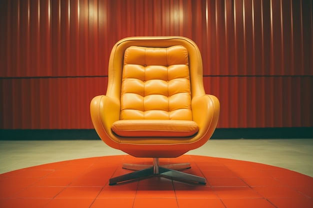 Retro armchair in living room